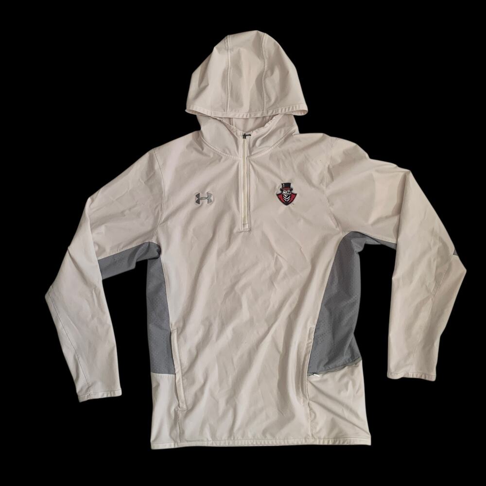 Under Armour Loose Men's Sz S Austin Peay Governors Squad Woven 1/4 Zip Pullover